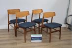 Set van 4 Vintage Jaren '60 Houten Farstrup Stoelen, Huis en Inrichting, Stoelen, Ophalen of Verzenden, Niet ingevuld, Niet ingevuld