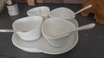 Sec home porseleinen schaaltjes met lepels en onderbord, Ophalen of Verzenden