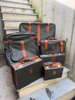 Leren Koffer set Kenzia - Vintage Reiskoffers, Sieraden, Tassen en Uiterlijk, Gebruikt, 20 tot 30 cm, Bruin, Ophalen of Verzenden