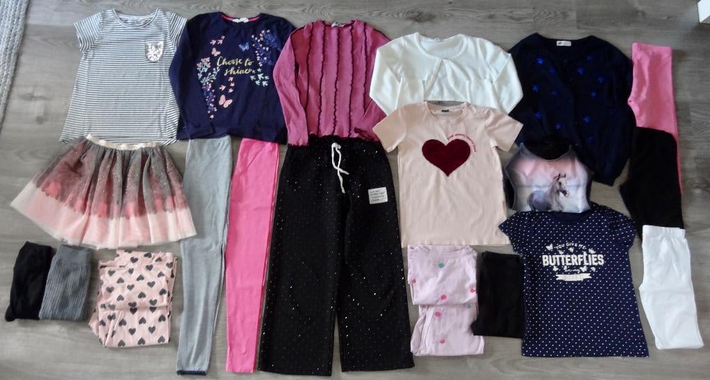 Pakket meisjes kleding maat 134 140, Gebruikt, Meisje, H&M, Ophalen of Verzenden