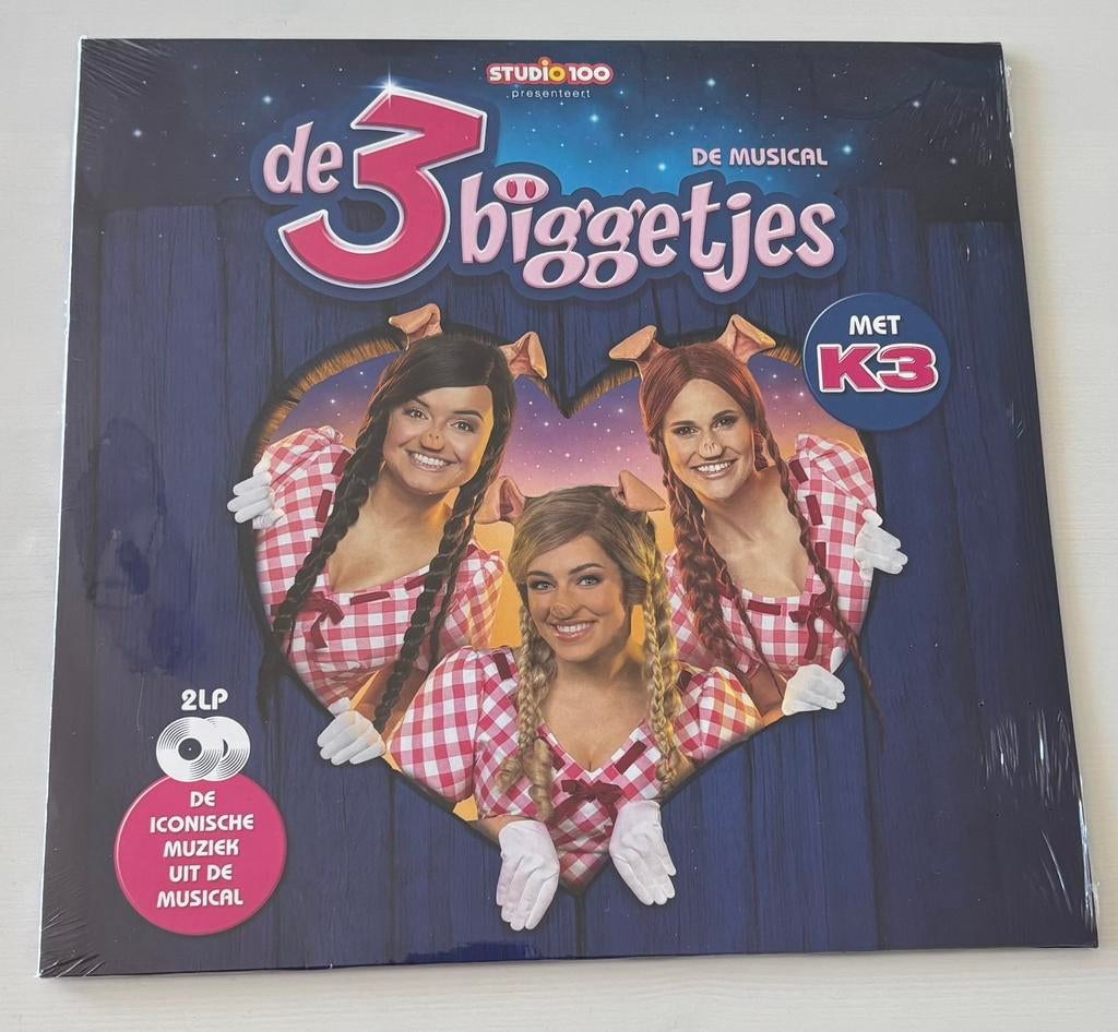 K3 de 3 biggetjes musical vinyl, Ophalen of Verzenden, Zo goed als nieuw, 12 inch
