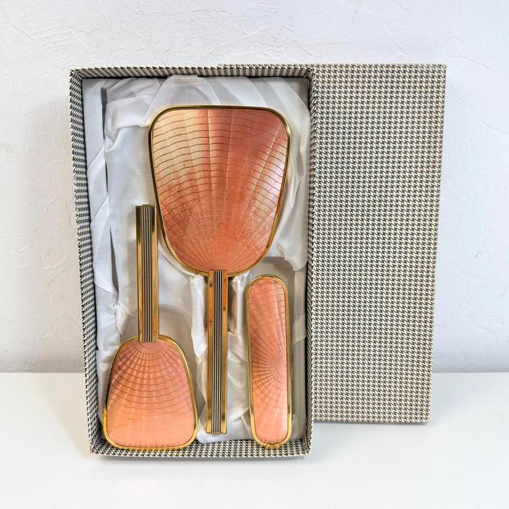 Vintage haarset 1960s - handspiegel, borstel en kam, Verzamelen, Retro, Persoonlijke verzorging, Ophalen of Verzenden