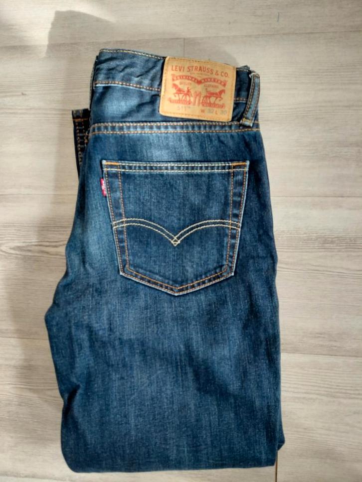 Levi 511 heren w32 l30, Kleding | Heren, Spijkerbroeken en Jeans, Zo goed als nieuw, W32 (confectie 46) of kleiner, Blauw, Ophalen of Verzenden