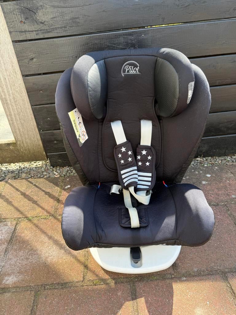 Cangaroo Pilot Isofix 360 Autostoel 0-36 kg Leer Grijs, 0 t/m 18 kg, Zo goed als nieuw, Isofix, Ophalen