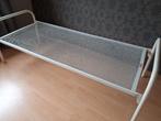 1 persoons ijzeren bed, Huis en Inrichting, Slaapkamer | Bedden, Ophalen, Gebruikt, Eenpersoons, Wit