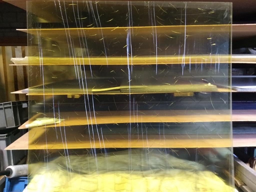 nieuwe Plexiglas Platen 200 x 100 cm x 4 mm geel kleurig, Ophalen, Gevelraam of Ruit, 80 tot 120 cm, Nieuw