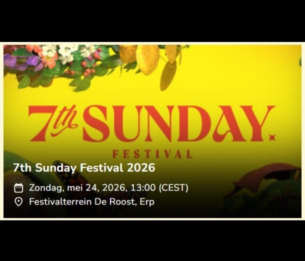 2x 7th Sunday kaartjes te koop, Twee personen