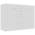 vidaXL - Dressoir - Wit - Bewerkt hout, Ophalen