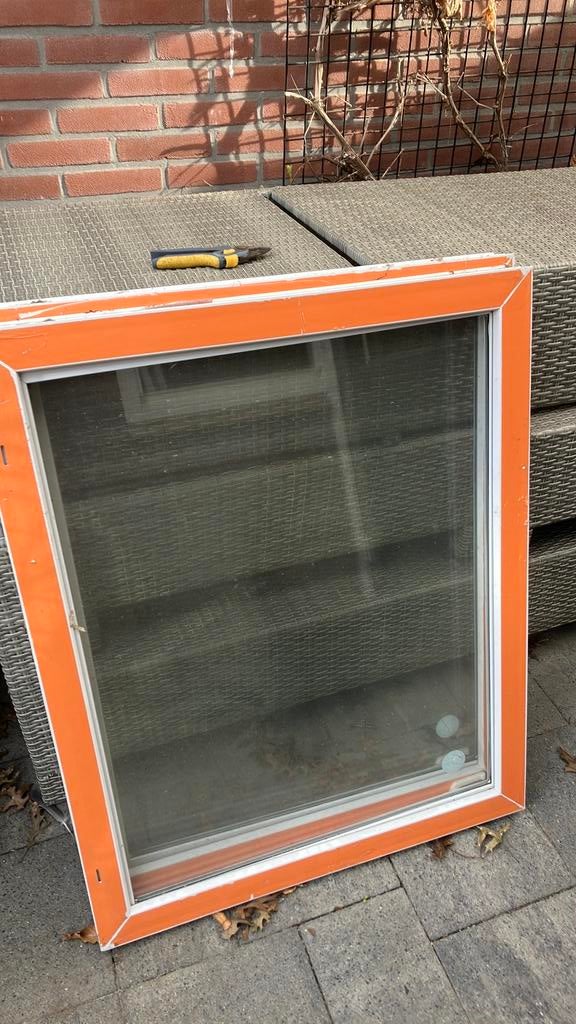 Klapramen voor schuur, Ophalen, Kunststof, Raamkozijn, Zo goed als nieuw