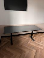 Nieuw zwart bureau met stalen frame 180x80, Huis en Inrichting, Bureaus, Ophalen, Metaal, Nieuw, Overige merken