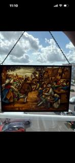 Glas in lood schilderij - Boerenbruiloft (Breugel stijl), Ophalen of Verzenden