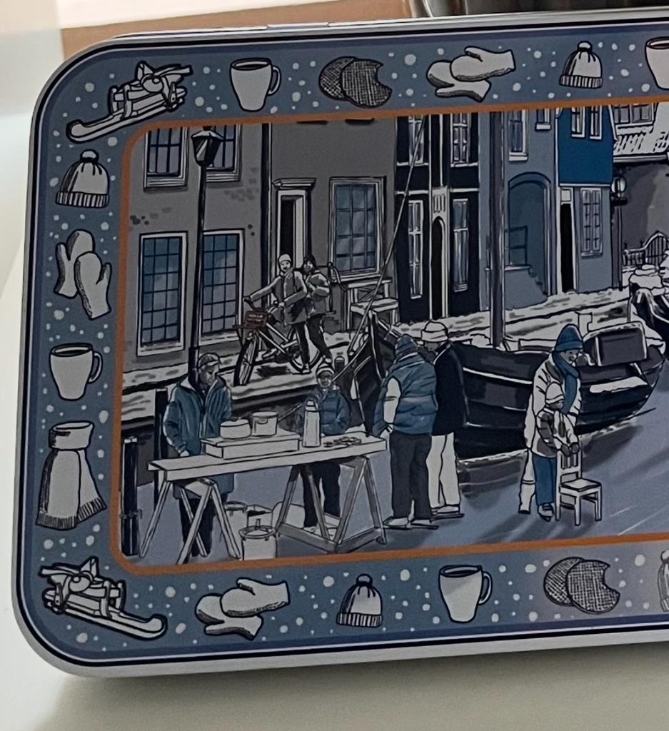 •Stroopwafel blik - 30x10x3cm, Ophalen of Verzenden, Zo goed als nieuw