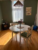 Ikea tafel met 2 stoelen en kussens - Heerlen, Huis en Inrichting, Ophalen, Gebruikt, 100 tot 150 cm, Rond