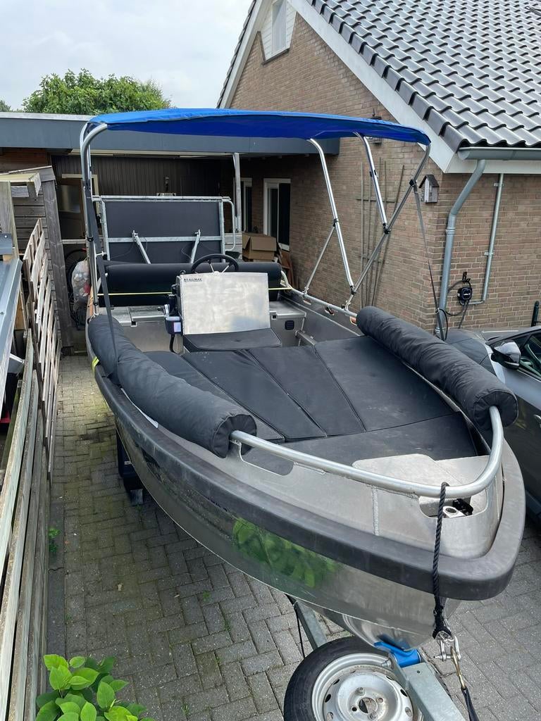 ZElflozende aluminium boot, Alumax 470 bullit, 20pk suzuki, Watersport en Boten, Ophalen, Gebruikt, Overige materialen, 10 tot 30 pk