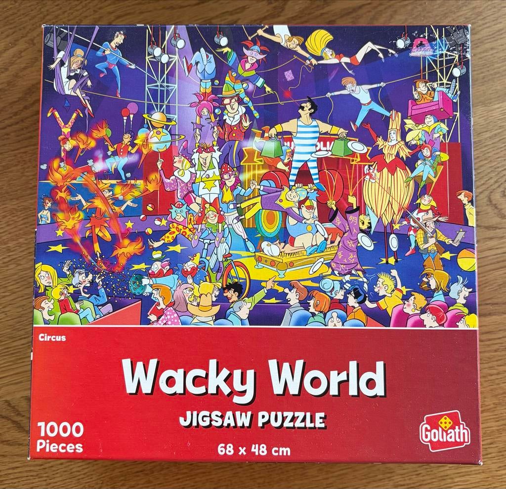 Goliath Wacky World Circus Legpuzzel 1000 stukjes, Hobby en Vrije tijd, Ophalen of Verzenden, 500 t/m 1500 stukjes, Zo goed als nieuw