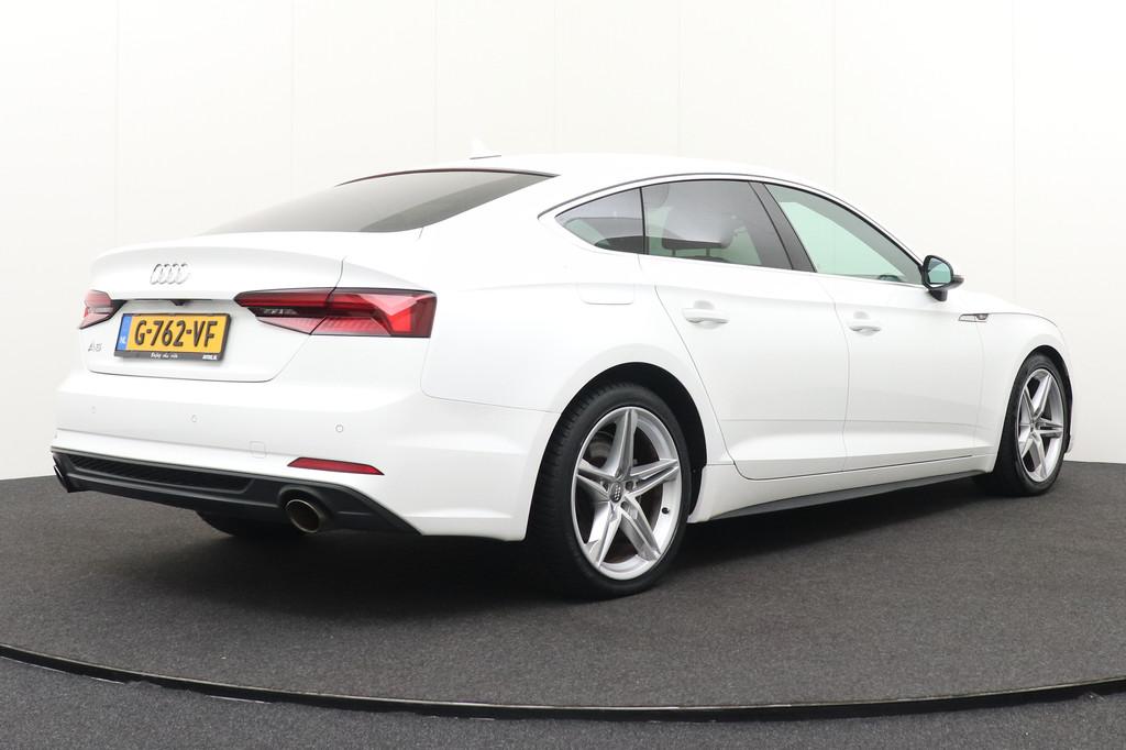 Audi A5 Sportback 35 150 PK Aut. S-line H-Leder Sportstoelen, Auto's, Audi, Gebruikt, 4 cilinders, Leder en Stof, Wit