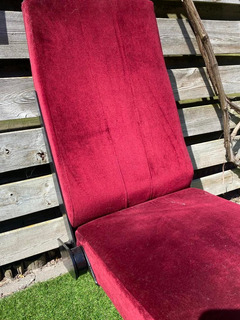 3x rode theater bioscoop stoelen., Ophalen, Gebruikt, Drie, Theater/bioscoop