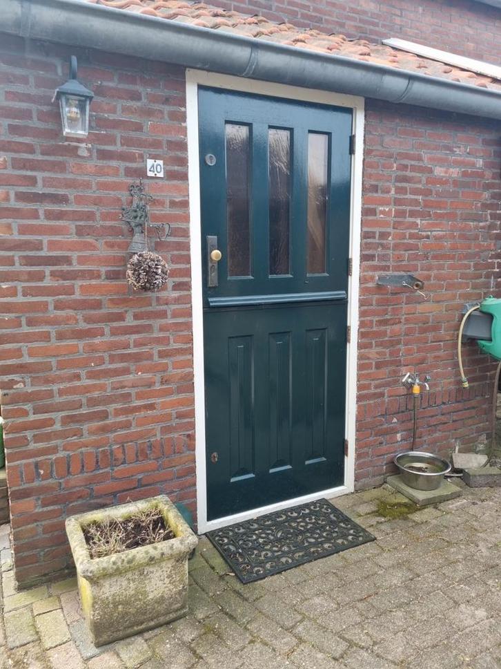 Hardhouten Buitendeur - boerderij deur, Doe-het-zelf en Verbouw, Deuren en Horren, Gebruikt, Buitendeur, 200 tot 215 cm, 80 tot 100 cm