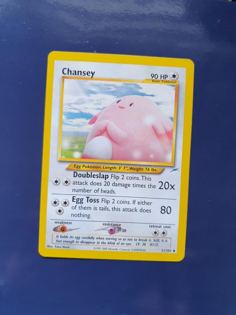 Chansey 31/105 pokemon kaart, Ophalen of Verzenden, Zo goed als nieuw