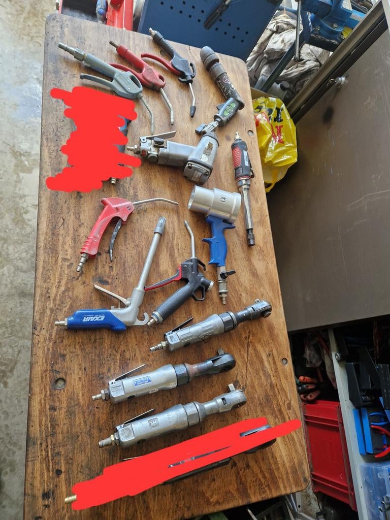 Luchtgereedschap pneumatischeslagmoersleutel enz, Ophalen of Verzenden, Gebruikt