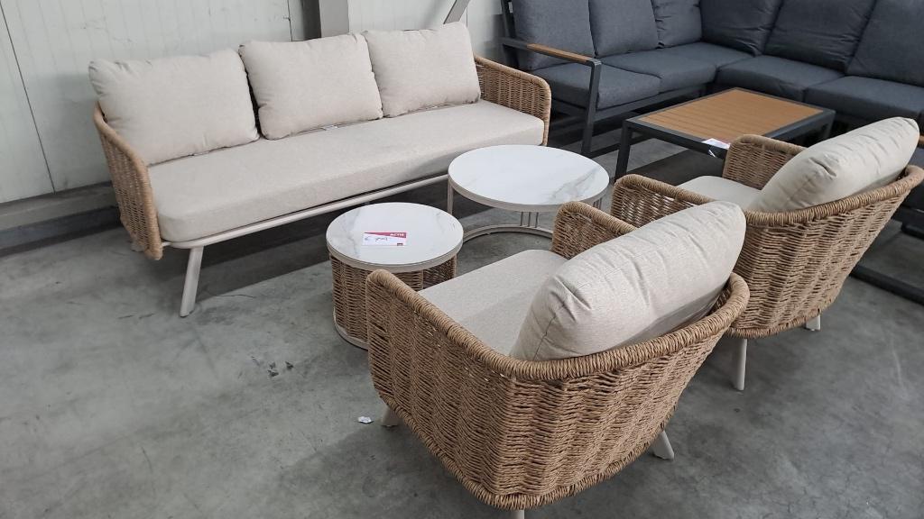 Bologna stoel-bank loungeset | aluminium + wicker, Ophalen, 5 zitplaatsen, Aston Martinlaan 36, Aluminium