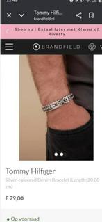 Tommy Hilfiger Zilverkleurige Denim Armband 20 cm, Ophalen of Verzenden, Nieuw, Zilver, Staal