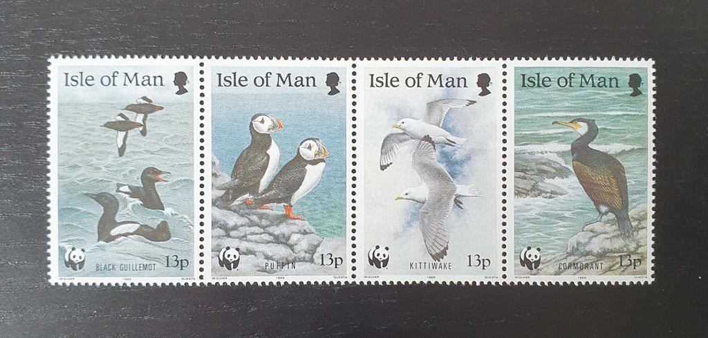 Isle of Man 1989 WWF Vogels Michel 408-411 postfris, Verzenden, Postfris, Dier of Natuur