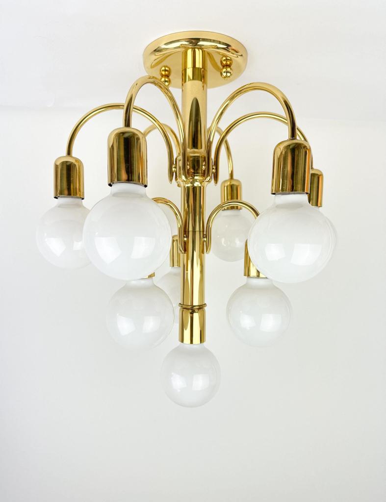 Vintage Solken Leuchten plafondlamp, Huis en Inrichting, Lampen | Plafondlampen, Gebruikt, Metaal, Ophalen of Verzenden