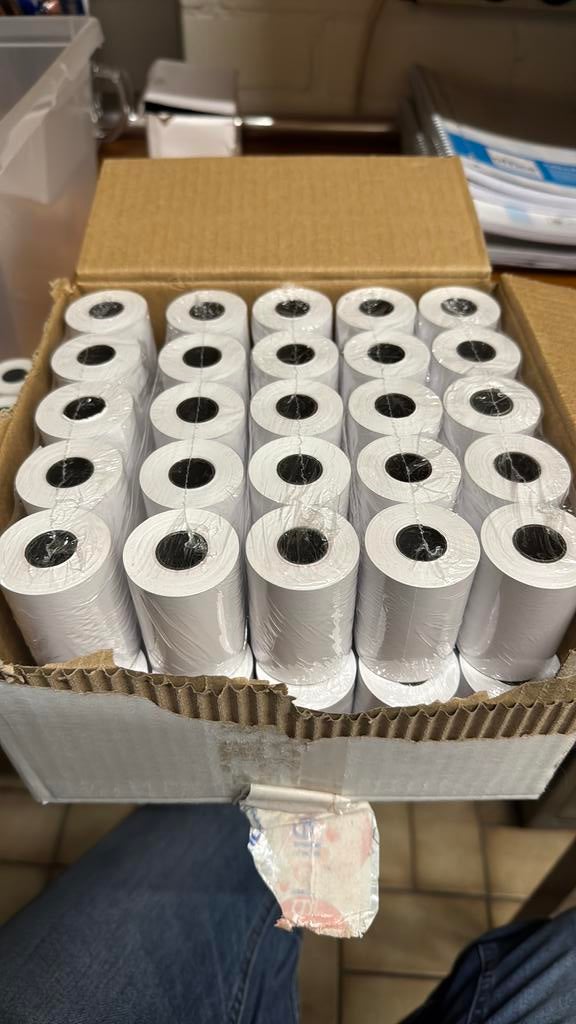 Doos vol pinrollen / thermorollen, Ophalen of Verzenden, Zo goed als nieuw