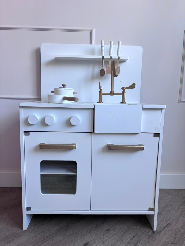 Kinderkeuken Petite Amélie wit, Kinderen en Baby's, Speelgoed | Houten speelgoed, Ophalen, Gebruikt, Meubelstuk of Keukentje