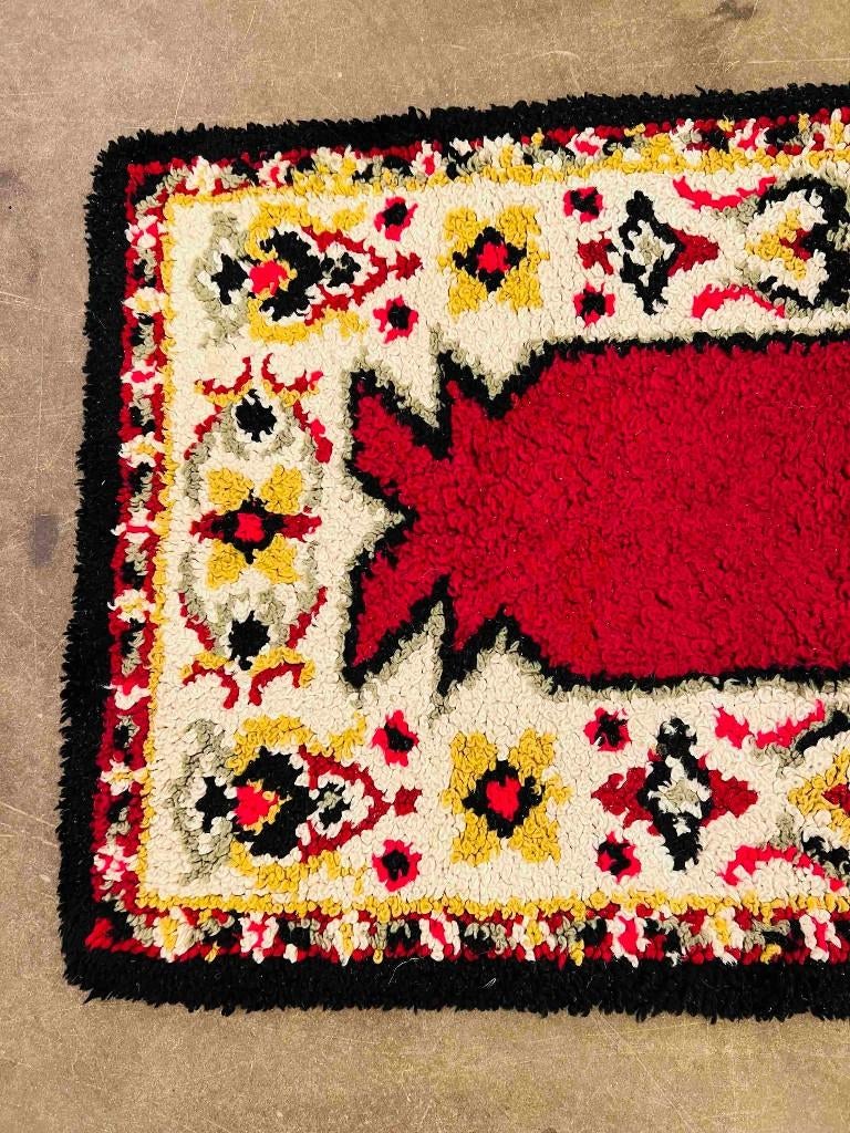 Handgeknoopt Smyrna kleed 126/66 cm, Gebruikt, 100 tot 150 cm, Etten-Leur, Groen