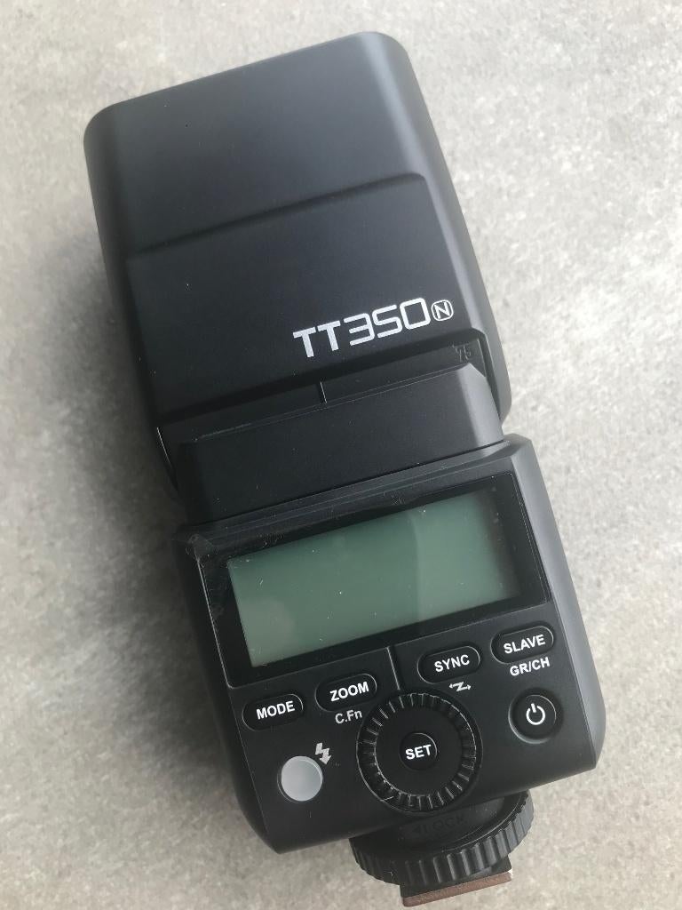 flitser GODOX TT350N, Audio, Tv en Foto, Fotografie | Flitsers, Ophalen of Verzenden, Zo goed als nieuw, Nikon, Kantelbaar