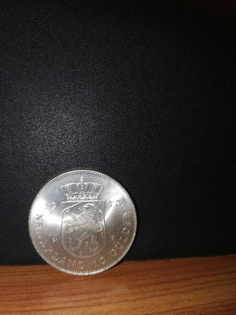 Zilver tientje 1973, Postzegels en Munten, Munten | Nederland, Ophalen, Koningin Juliana, Zilver, Losse munt