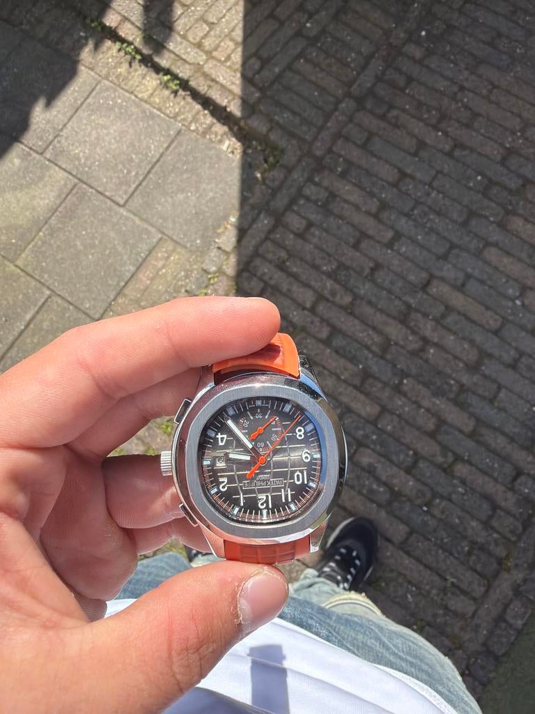 Patek Philippe 41 mm horloge te koop, Sieraden, Tassen en Uiterlijk, Horloges | Heren, Overige merken, Gebruikt, Staal, Polshorloge