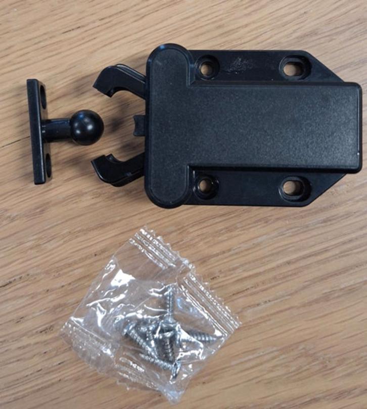 Kastsluiting ADRIA 2019-2021 Zwart greep met bolletje, Caravans en Kamperen, Kampeeraccessoires, Nieuw, Ophalen of Verzenden