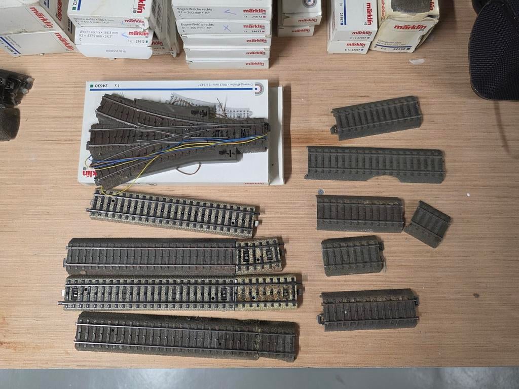 Märklin H0 C-rails Diverse Varianten | Zie Beschrijving, Gebruikt, Gelijkstroom of Wisselstroom, Rails, Ophalen of Verzenden