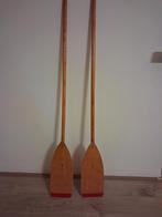 2 Gebruikte Kinderboot Peddels - Houten Roeispanen, Ophalen of Verzenden, Gebruikt, Enkelbladige peddel