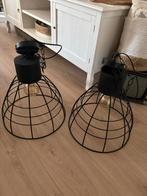 Industriële kooilamp – Zwart (zonder lampen), Ophalen of Verzenden, Zo goed als nieuw