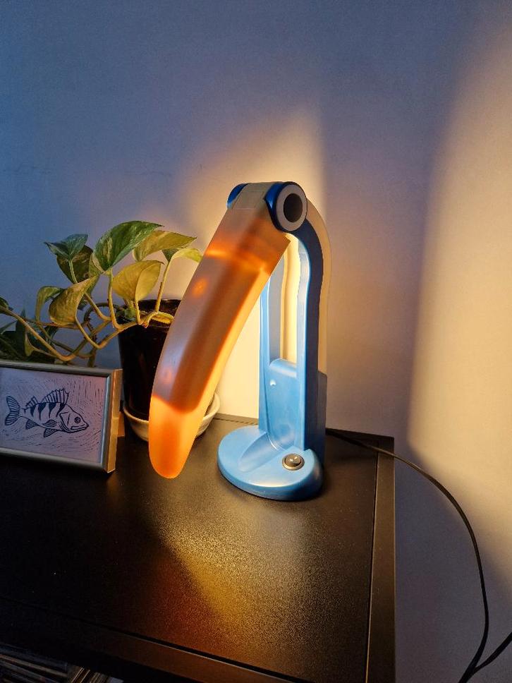 Huangslite toekan lamp, jaren 80, Huis en Inrichting, Lampen | Tafellampen, Zo goed als nieuw, Minder dan 50 cm, Kunststof, Ophalen of Verzenden