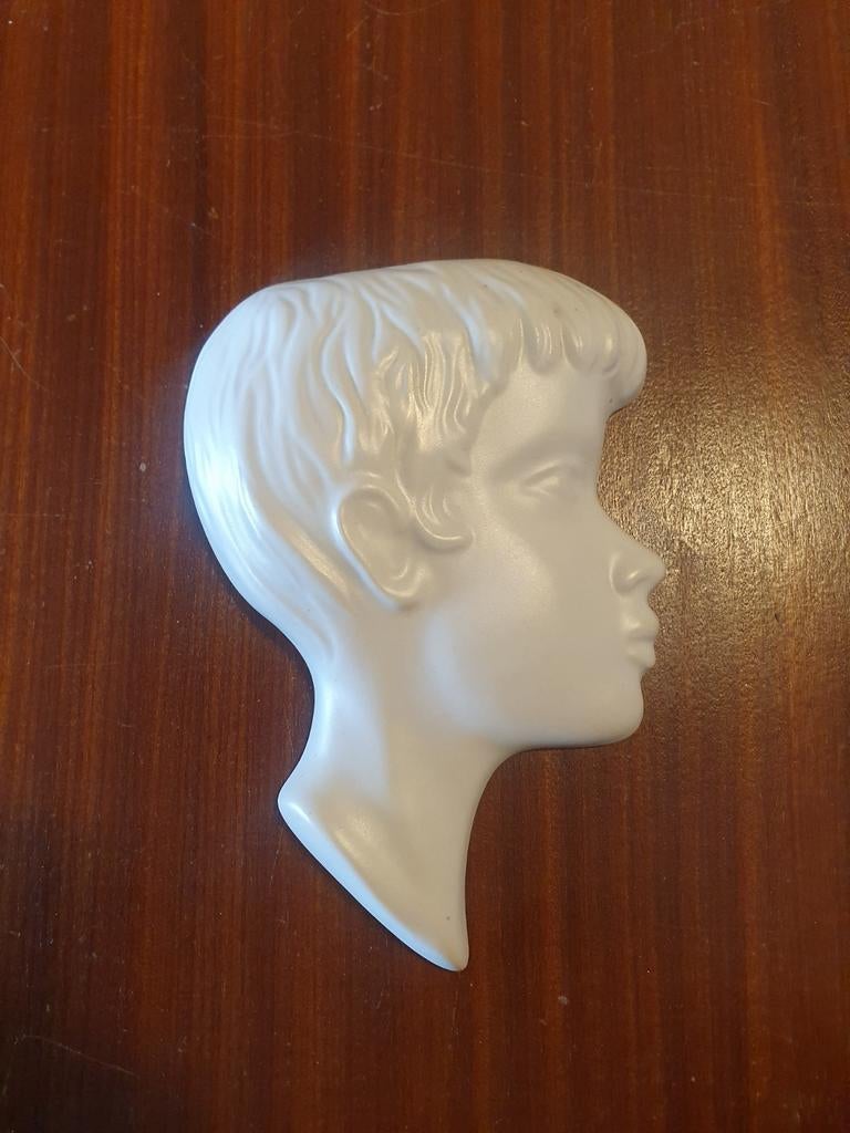 Jaren 50/60 wanddecoratie hoofd keramiek, Ophalen of Verzenden, Huis en Inrichting