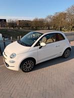Fiat 500C 1.2 2017 Wit, Auto's, Fiat, Voorwielaandrijving, 4 cilinders, Cabriolet, Bruin