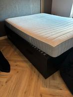 Ikea BRIMNES bed 160x200 zwart, Ophalen, Gebruikt, Zwart, Tweepersoons