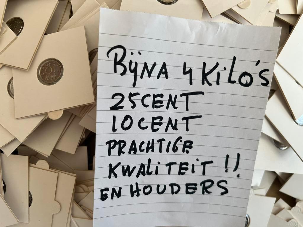 JULIANA MO0IE KILO/S NKKEL  0.25 EN 0.10  OPRUIMING, Postzegels en Munten, Munten | Nederland, Verzenden, Koningin Juliana, Overige waardes