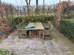 HardHouten tuintafel met vier stoelen, Ophalen, Gebruikt, Rechthoekig, Hout