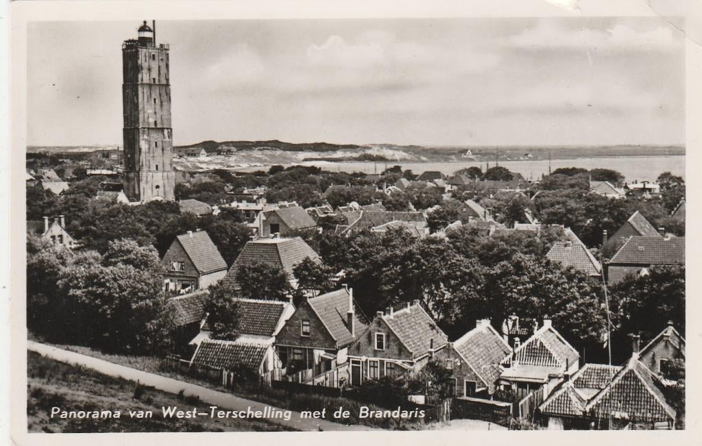 panorama west terschelling, Ophalen of Verzenden, 1940 tot 1960, Waddeneilanden