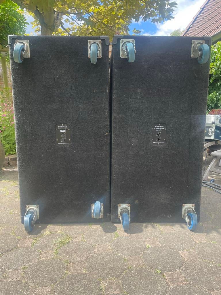 2x KS Audio Subs met 2x 18" DAS Speakers per sub, Gebruikt, Subwoofer, 120 watt of meer, Ophalen