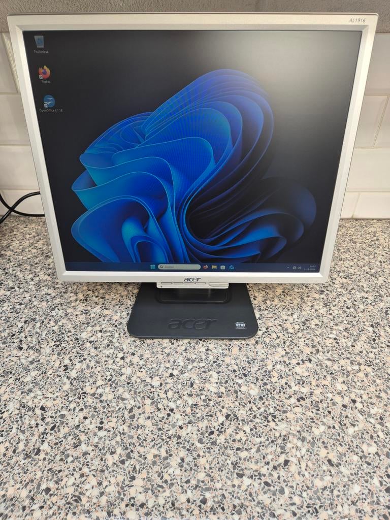 Acer AL1916 19" beeldscherm, Computers en Software, Monitoren, Gebruikt, 61 t/m 100 Hz, VGA, Kantelbaar, Ophalen of Verzenden