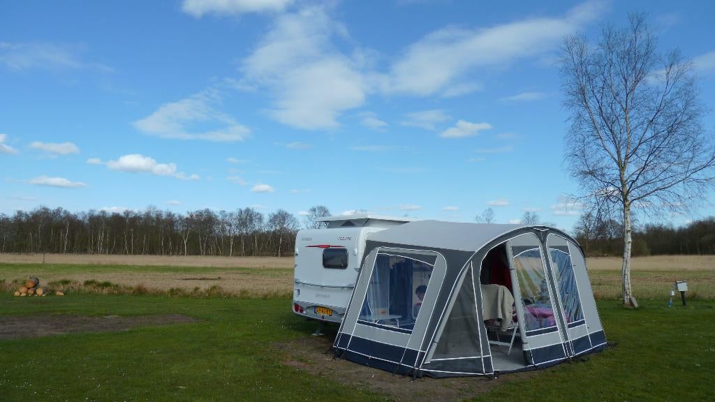 Unico Bologna 280 - voortent Feeling 390, Caravans en Kamperen, Voortenten en Luifels, Zo goed als nieuw, Unico Ventura, Ten Cate All Season 240g/m2