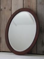 ~ antieke spiegel, mahoniehout, bricbracbrocante ~, Ophalen, Ovaal, 50 tot 100 cm, Minder dan 100 cm