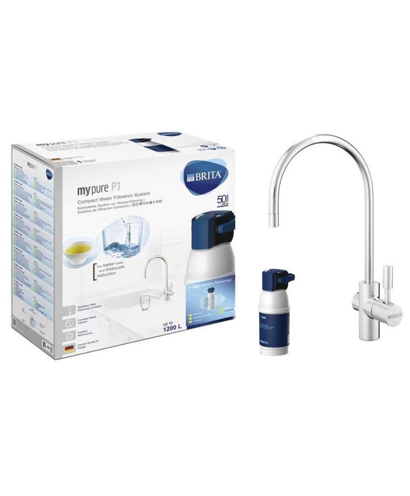 BRITA mypure P1 waterfiltersysteem nieuw compleet + kraan, Ophalen of Verzenden, Nieuw